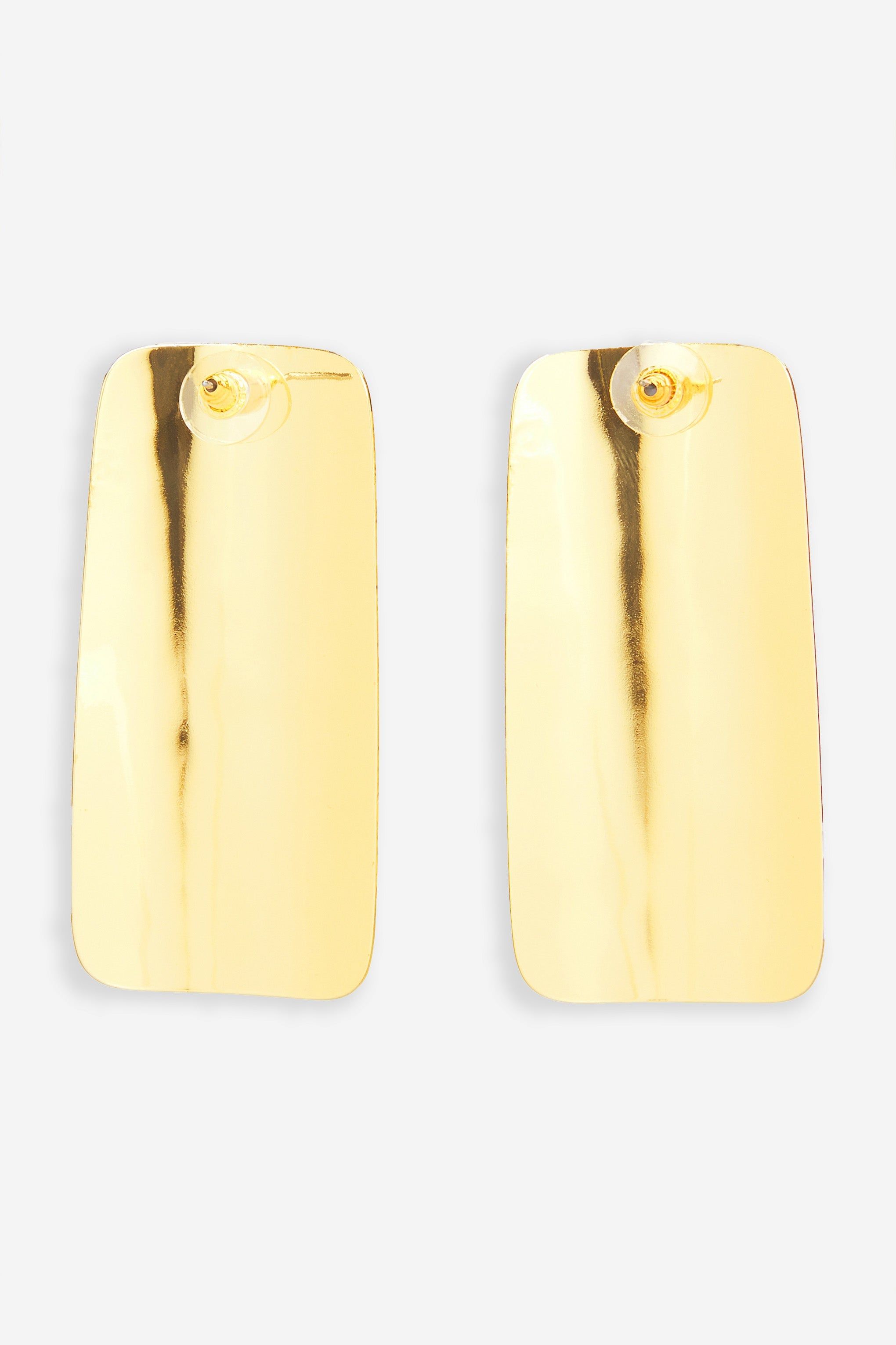 Fiona | Gold Rectangle Statement Earrings sold by Club L London product image thumbnail 3