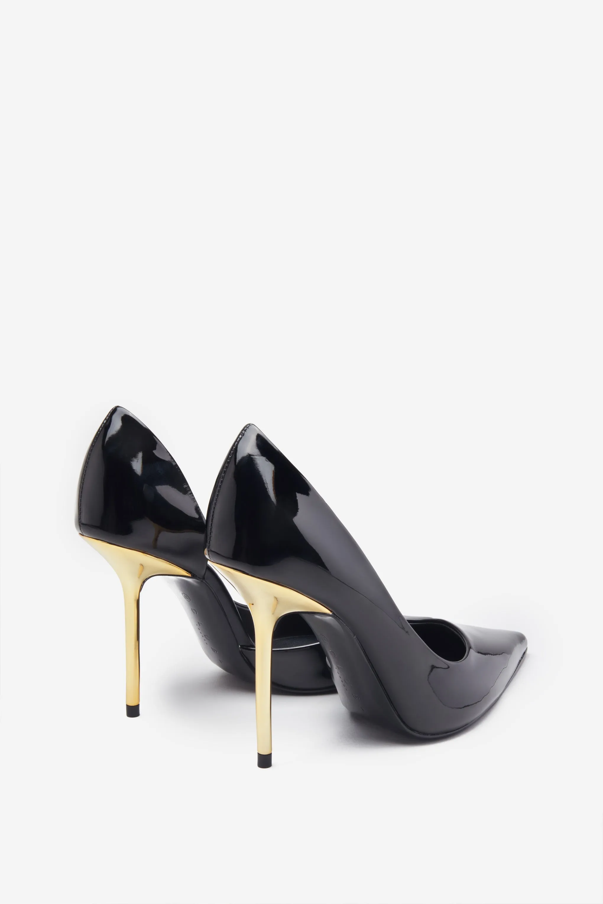 Hear Me | Black Metallic Cutaway Pointed Court Heels sold by Club L London product image thumbnail 3