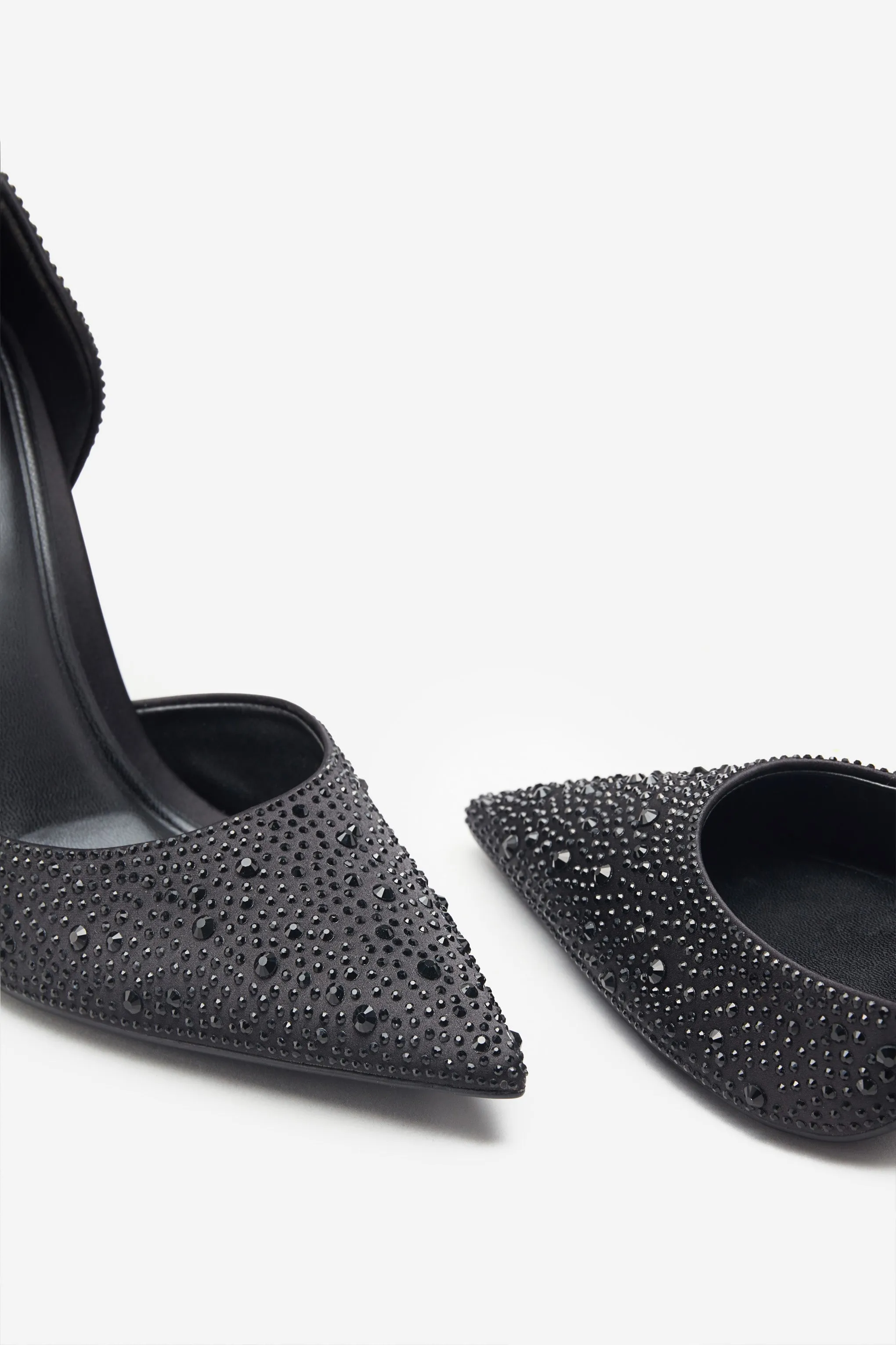 Catcher | Black Diamante Pointed Court Heels sold by Club L London product image thumbnail 4
