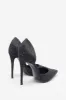 Catcher | Black Diamante Pointed Court Heels sold by Club L London