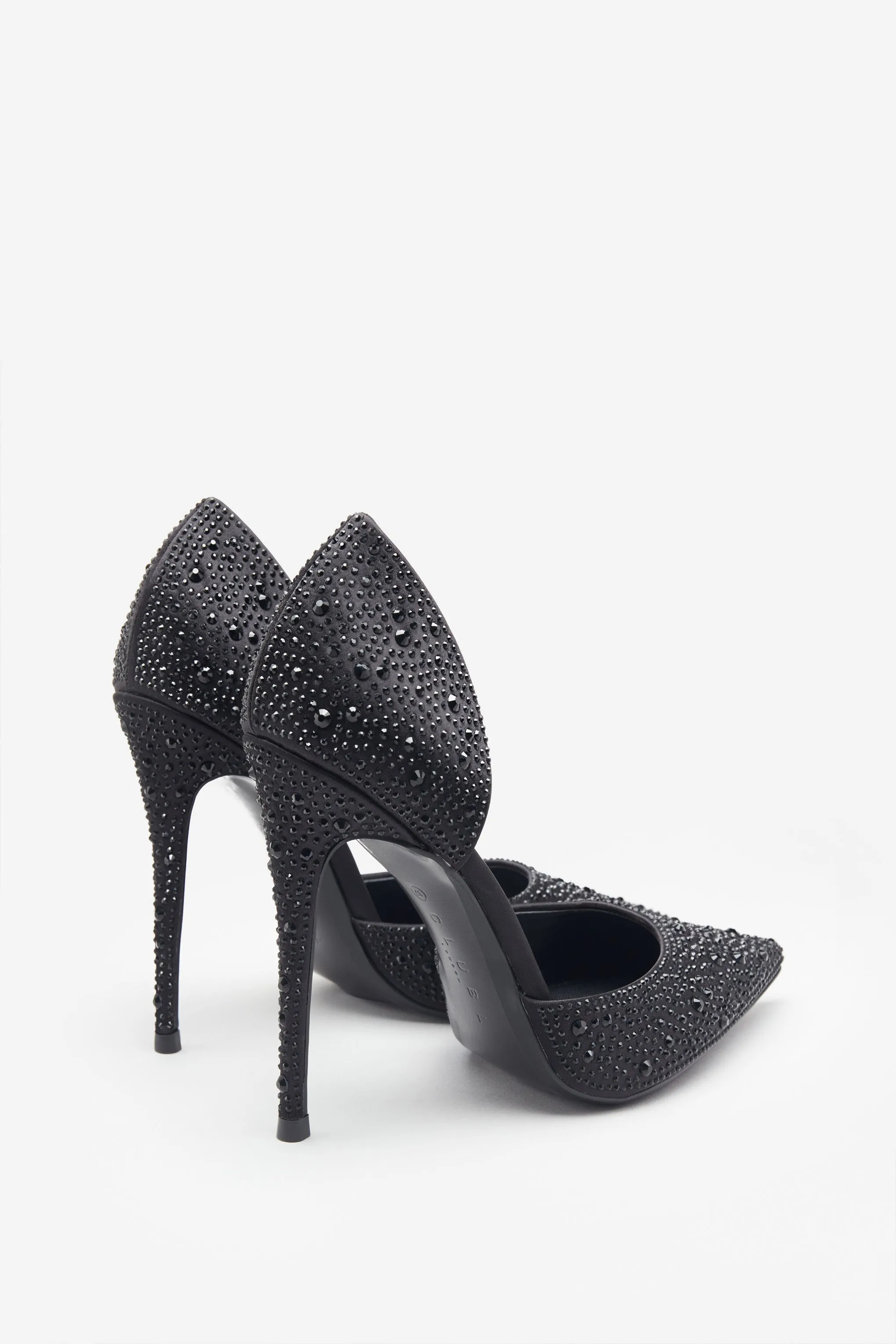 Catcher | Black Diamante Pointed Court Heels sold by Club L London product image thumbnail 3