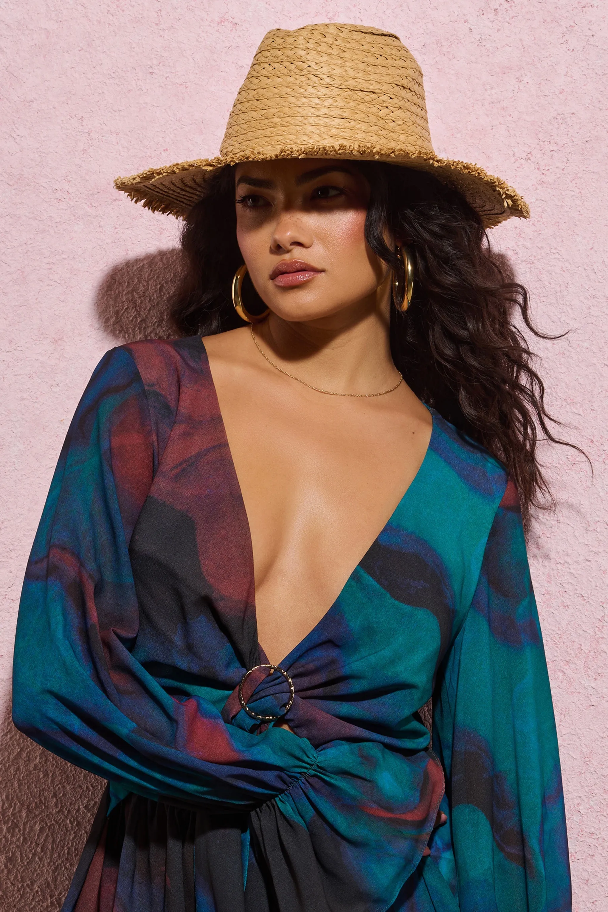 Sail Away | Tan Straw Sun Hat sold by Club L London product image thumbnail 2