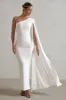 Dominique | White One Shoulder Cape Sleeve Bodycon Maxi Dress sold by Club L London