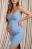 Ours | Powder Blue Cami Asymmetric Maternity Midi Dress sold by Club L London