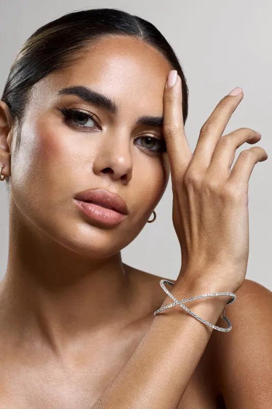 Mist | Silver Diamante Layered Bracelet sold by Club L London