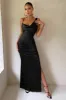 Belonging | Black Ruched Cowl Maxi Dress sold by Club L London