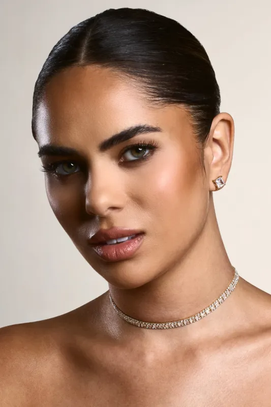 Lumina | Gold Diamante Necklace sold by Club L London