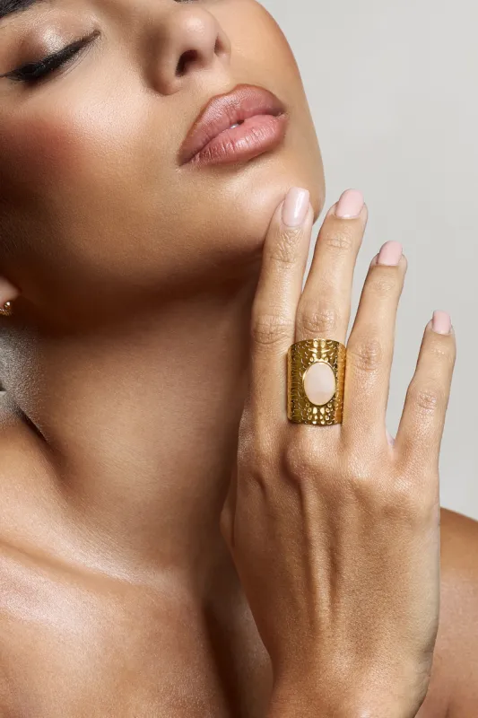 Sorcha | Nude Adjustable Statement Ring sold by Club L London