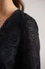 Places To Be | Black Broderie Belted Ruffled Playsuit sold by Club L London