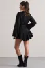 Places To Be | Black Broderie Belted Ruffled Playsuit sold by Club L London