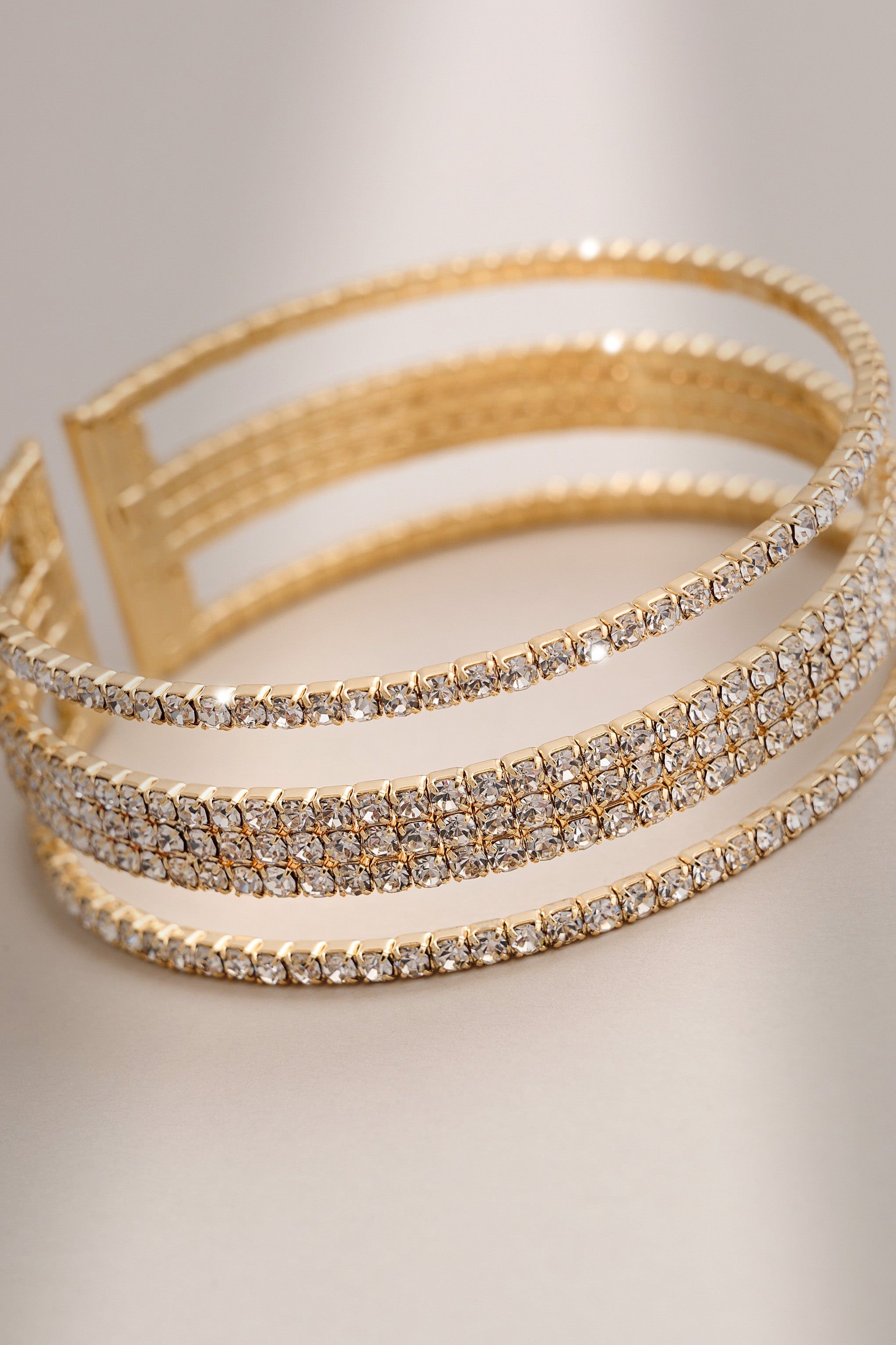 Cara | Gold Layered Diamante Bracelet sold by Club L London product image thumbnail 2
