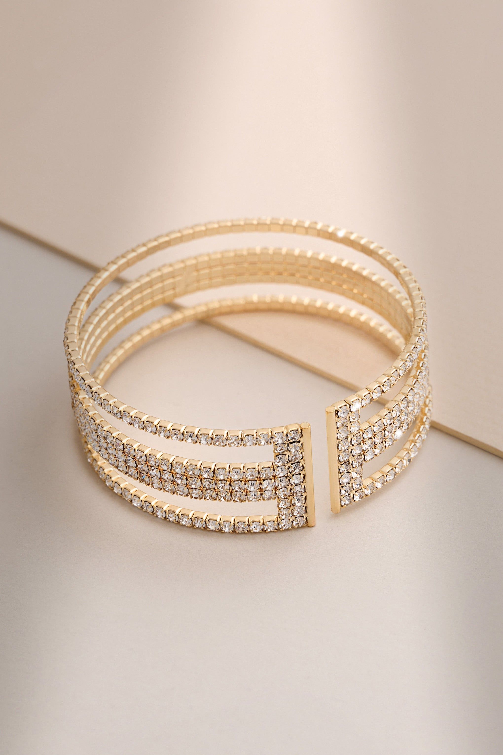 Cara | Gold Layered Diamante Bracelet sold by Club L London product image thumbnail 3