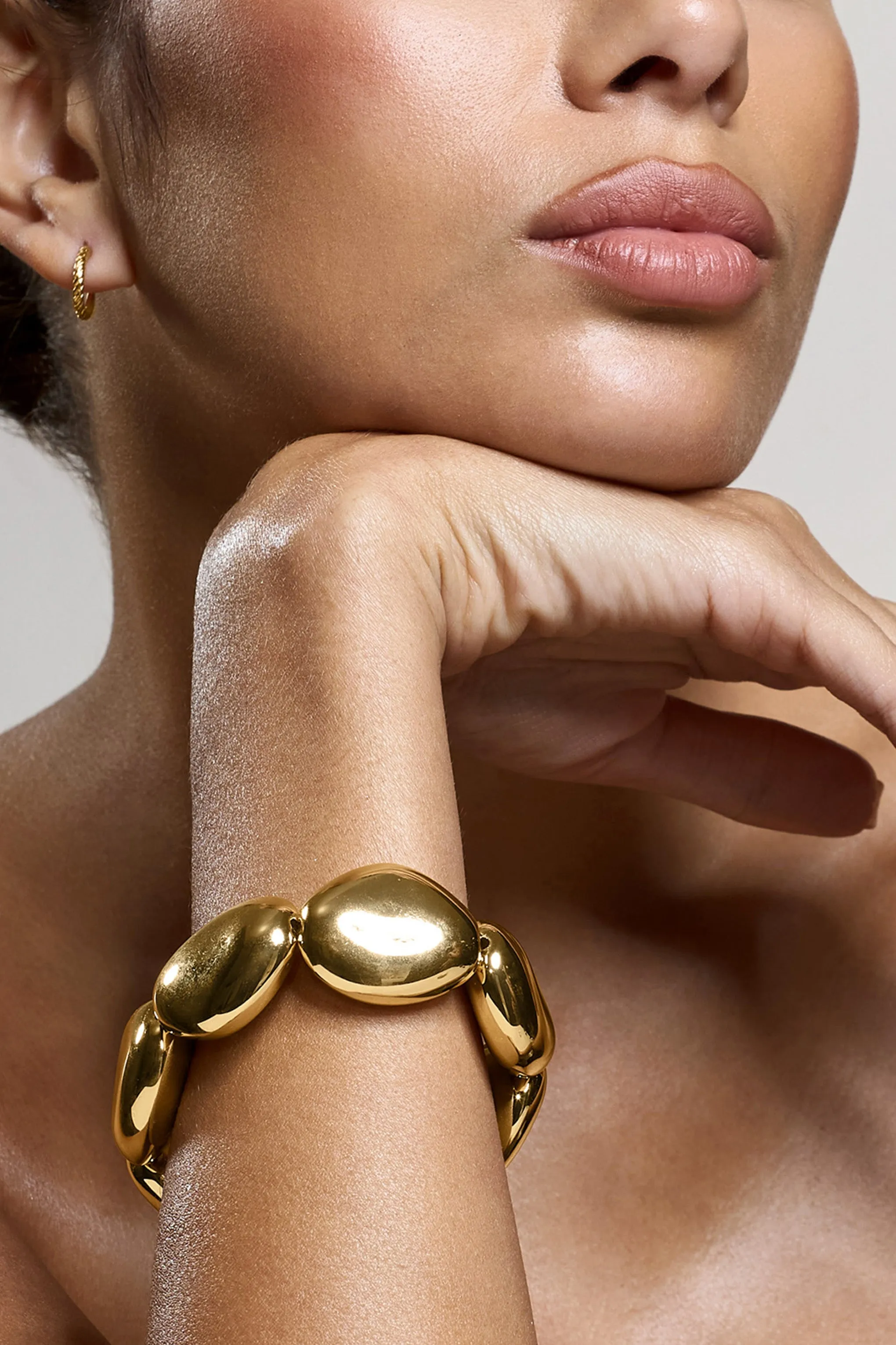 Alani | Gold Stone Bracelet sold by Club L London product image thumbnail 2