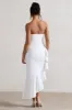 New Age | White Strapless Asymmetric Ruffled Maxi Dress sold by Club L London
