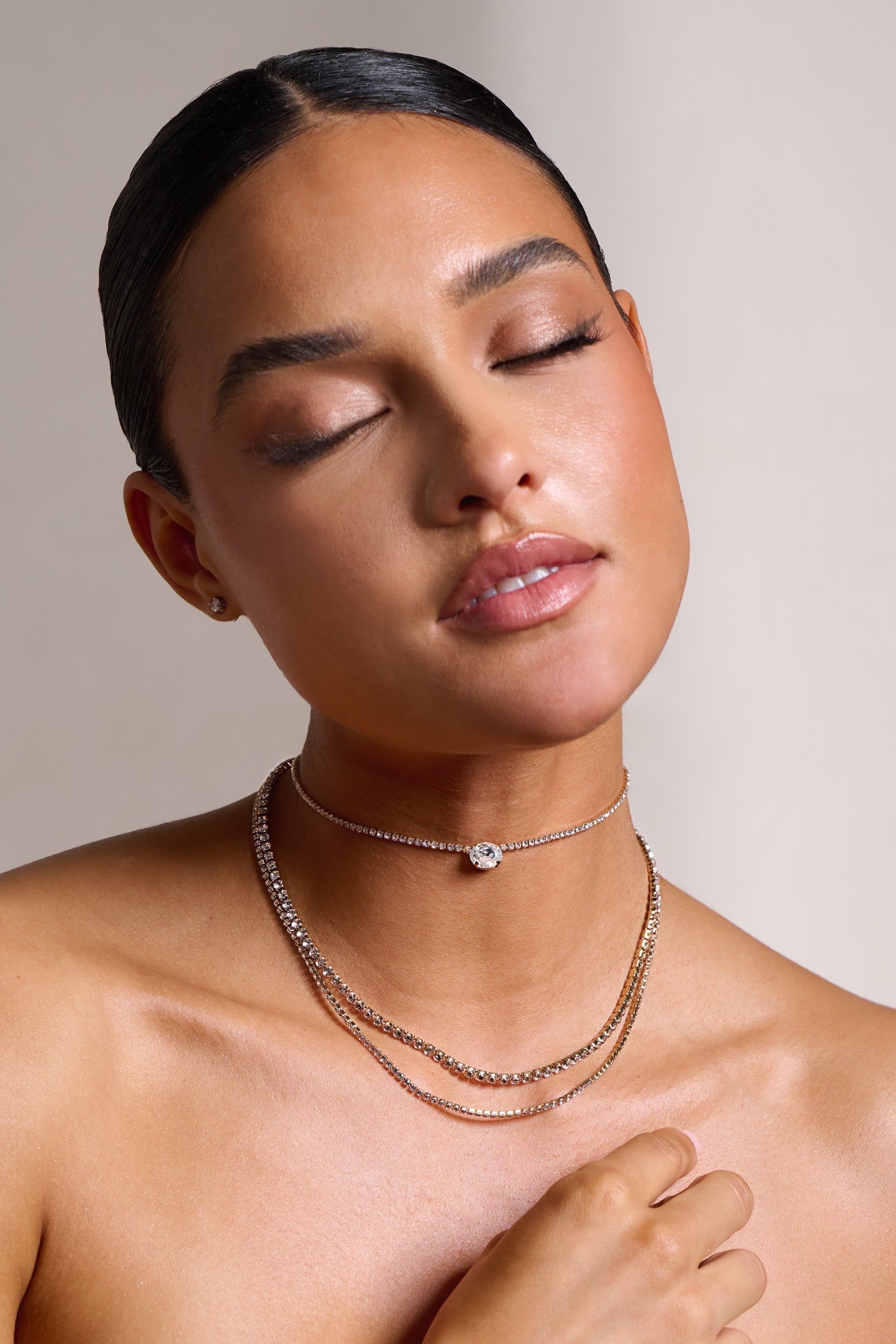 May | Gold Layered Pendant Necklace sold by Club L London