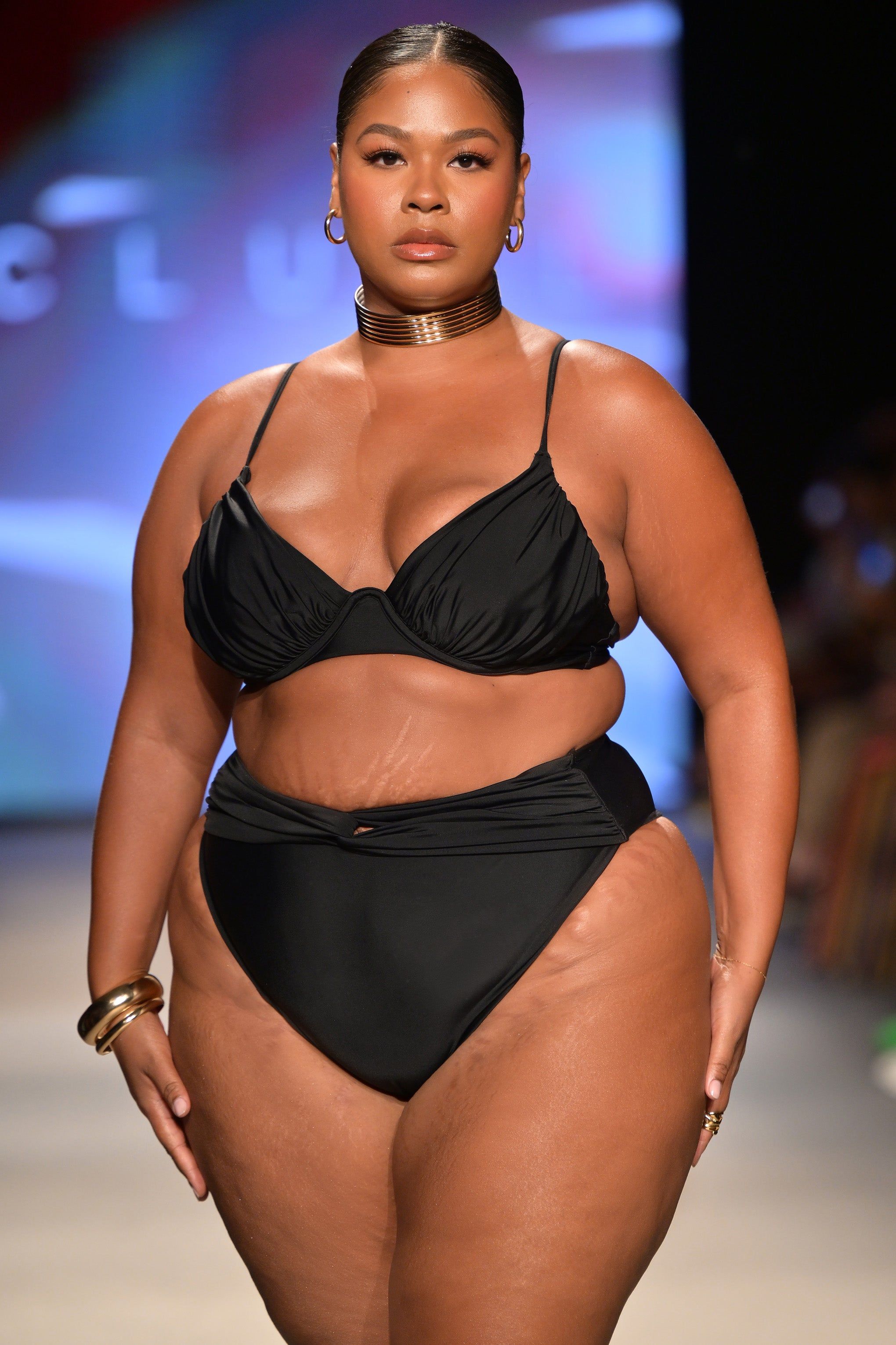 Opal | Black Ruched Bikini Top sold by Club L London product image thumbnail 7