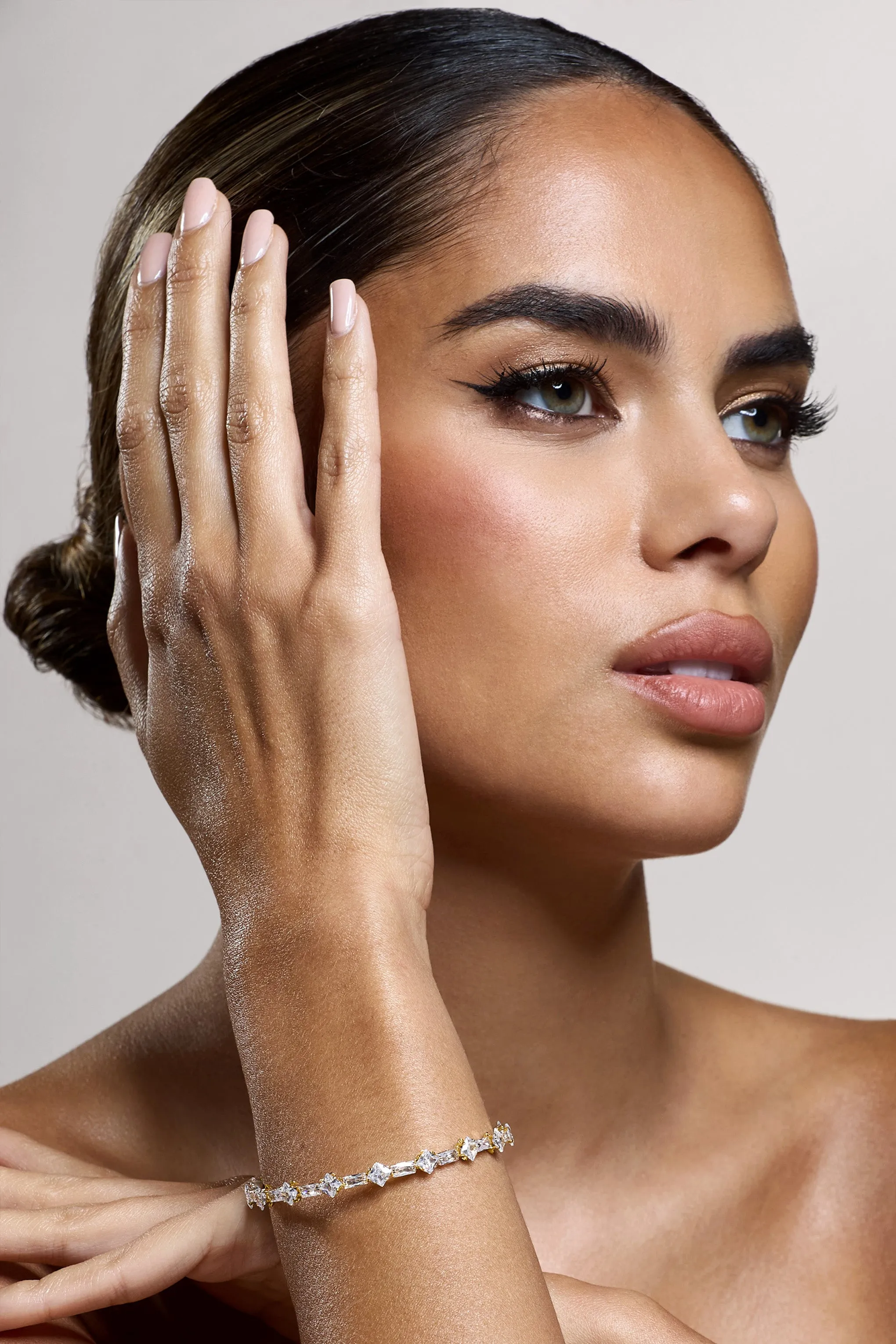 Glitz | Gold Diamante Bracelet sold by Club L London product image thumbnail 4