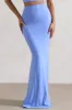 Neve | Blue Gathered Maxi Skirt sold by Club L London