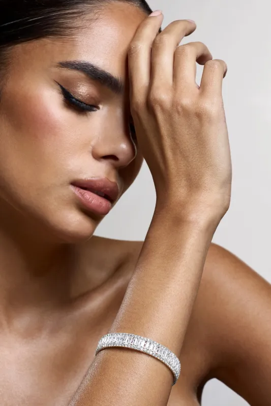 Glaze | Silver Diamante Bracelet sold by Club L London