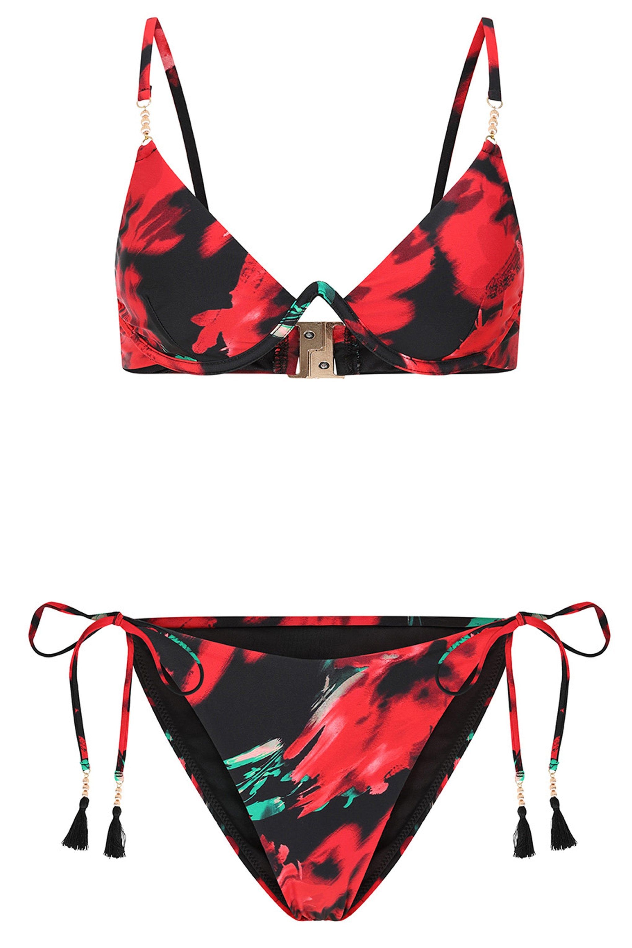 Sway | Multi Print Beaded Bikini Top sold by Club L London product image thumbnail 8