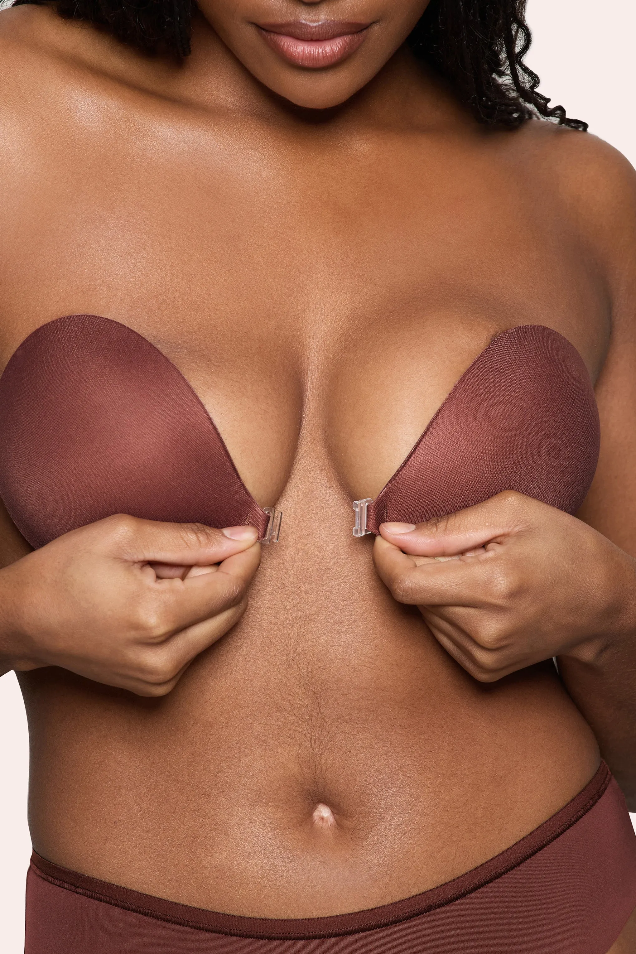 Magic Sticky Bra | Boomba Cocoa Padded Sticky Bra sold by Club L London product image thumbnail 5