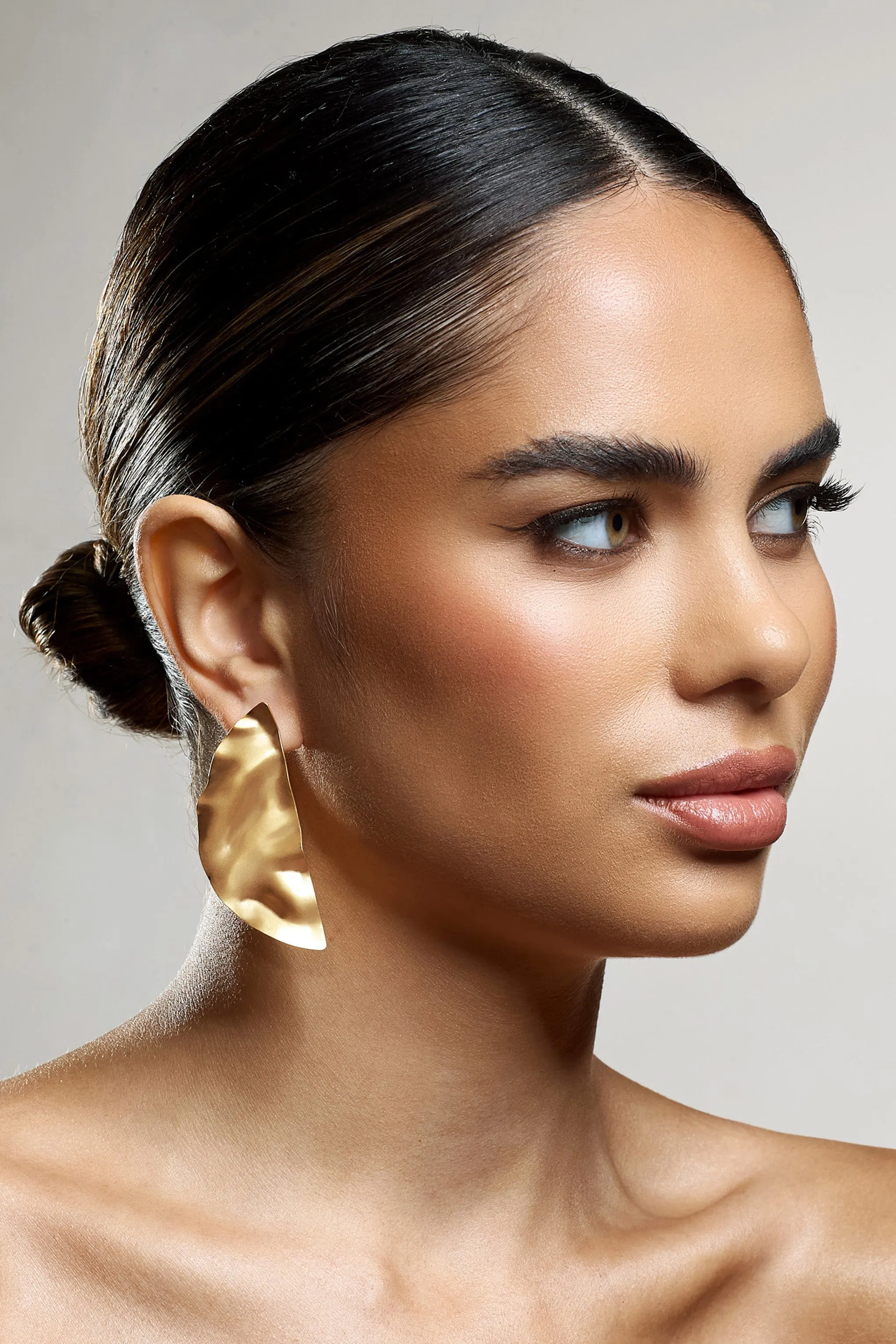 Honey | Gold Abstract Drop Earrings sold by Club L London product image thumbnail 2