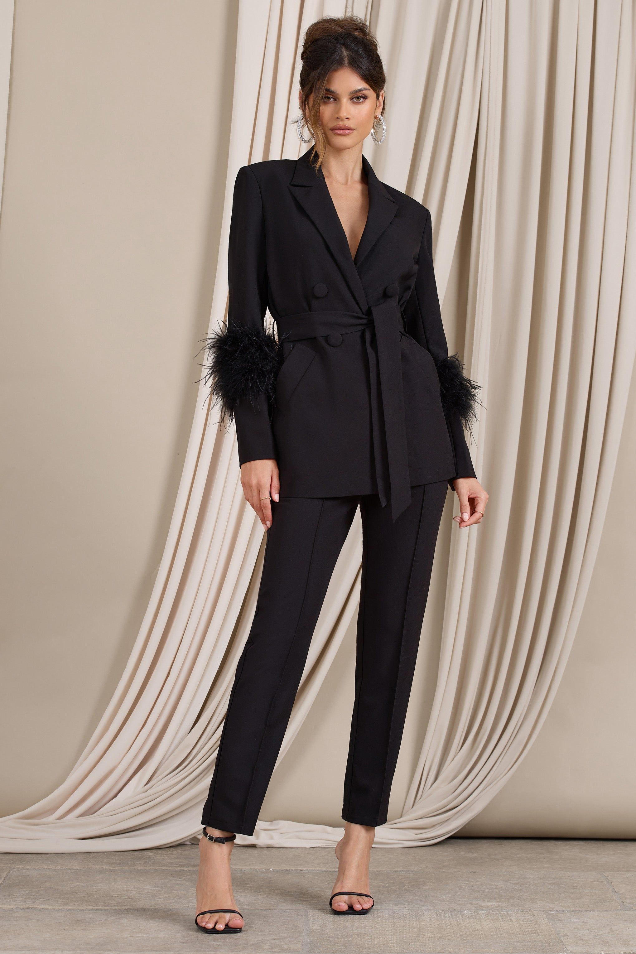 Cilla | Black Cigarette Trousers sold by Club L London product image thumbnail 6