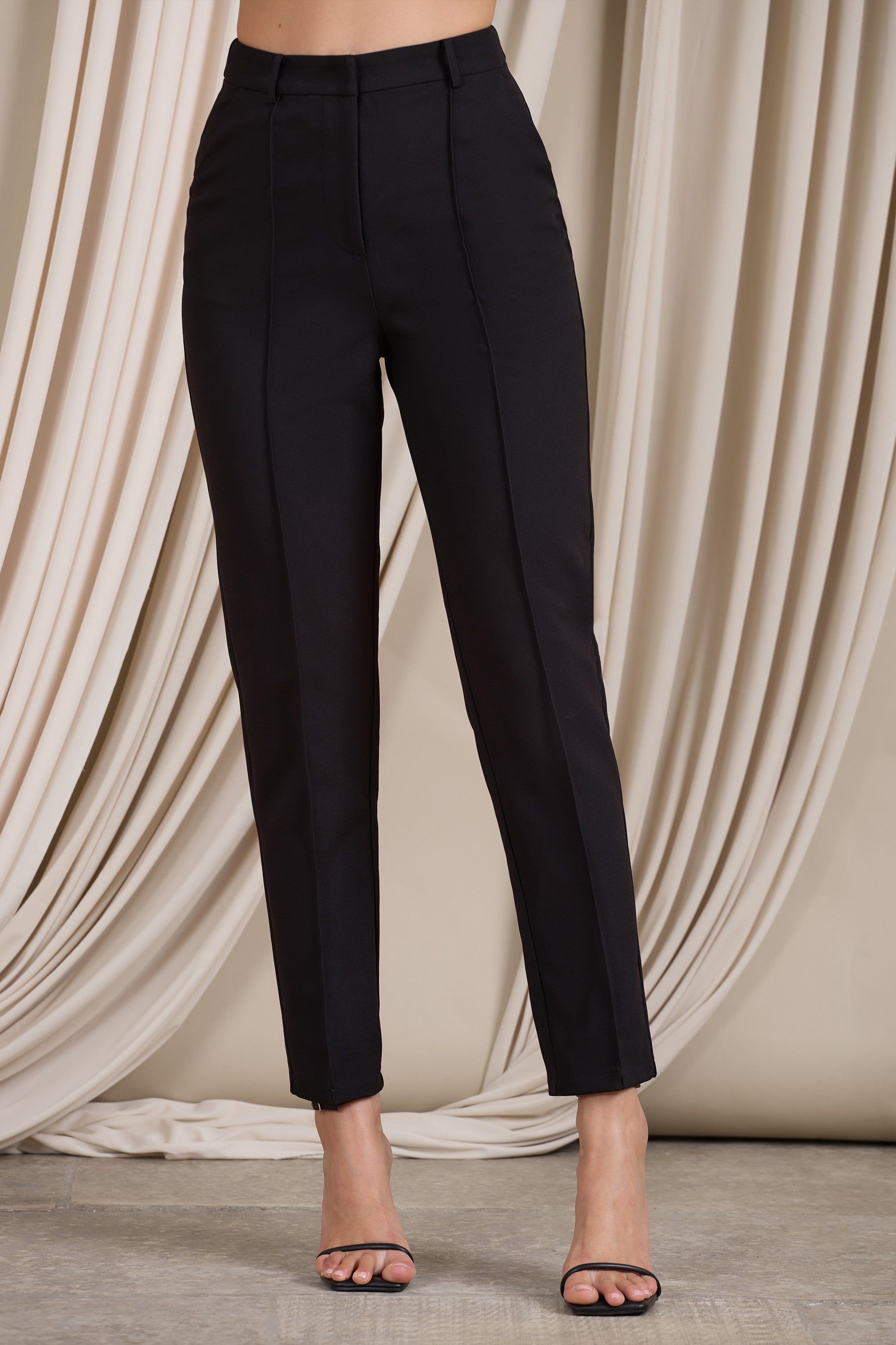 Cilla | Black Cigarette Trousers sold by Club L London product image thumbnail 3
