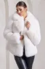 Hot Toddy | Cream Short Faux Fur Coat sold by Club L London