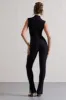 Issy | Black High-Neck Slim-Leg Jumpsuit sold by Club L London
