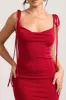Irina | Red Cowl-Neck Bodycon Midi Dress sold by Club L London