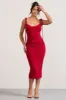 Irina | Red Cowl-Neck Bodycon Midi Dress sold by Club L London