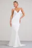 Endless Love | White Backless Knot Detail Fishtail Maxi Dress sold by Club L London