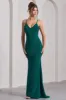 Naya | Bottle Green Strappy V-Neck  Maxi Dress sold by Club L London