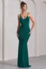 Naya | Bottle Green Strappy V-Neck  Maxi Dress sold by Club L London