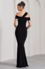 Captivating | Black Strappy Asymmetric Cut-Out Maxi Dress sold by Club L London