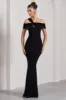 Captivating | Black Strappy Asymmetric Cut-Out Maxi Dress sold by Club L London