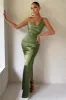 Belonging | Olive Ruched Cowl Maxi Dress sold by Club L London