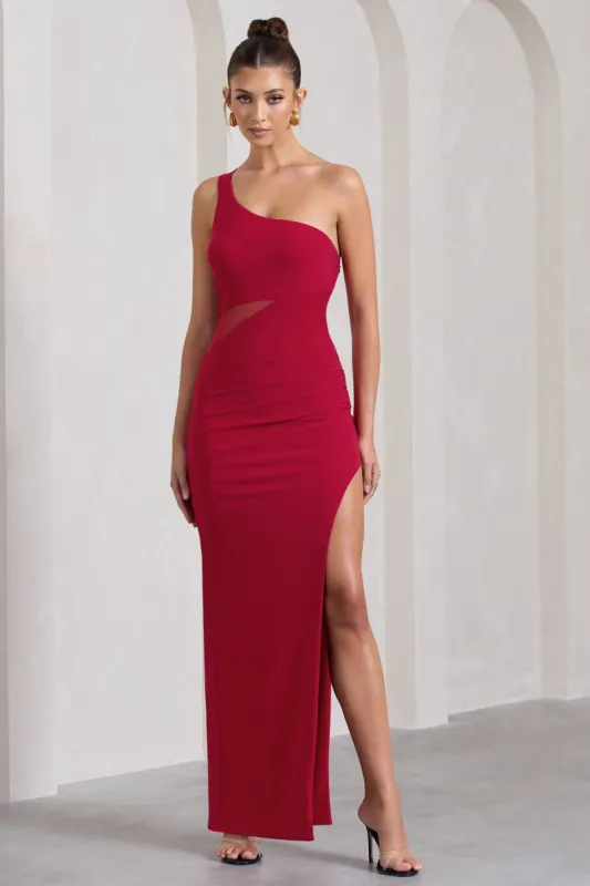 【SATIIIZ】Arlene Layered Wrap One Piece Access Fashion | One-shoulder satin top side tying