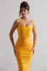 Lisbon | Mango Square Neck Ruched Midi Dress sold by Club L London