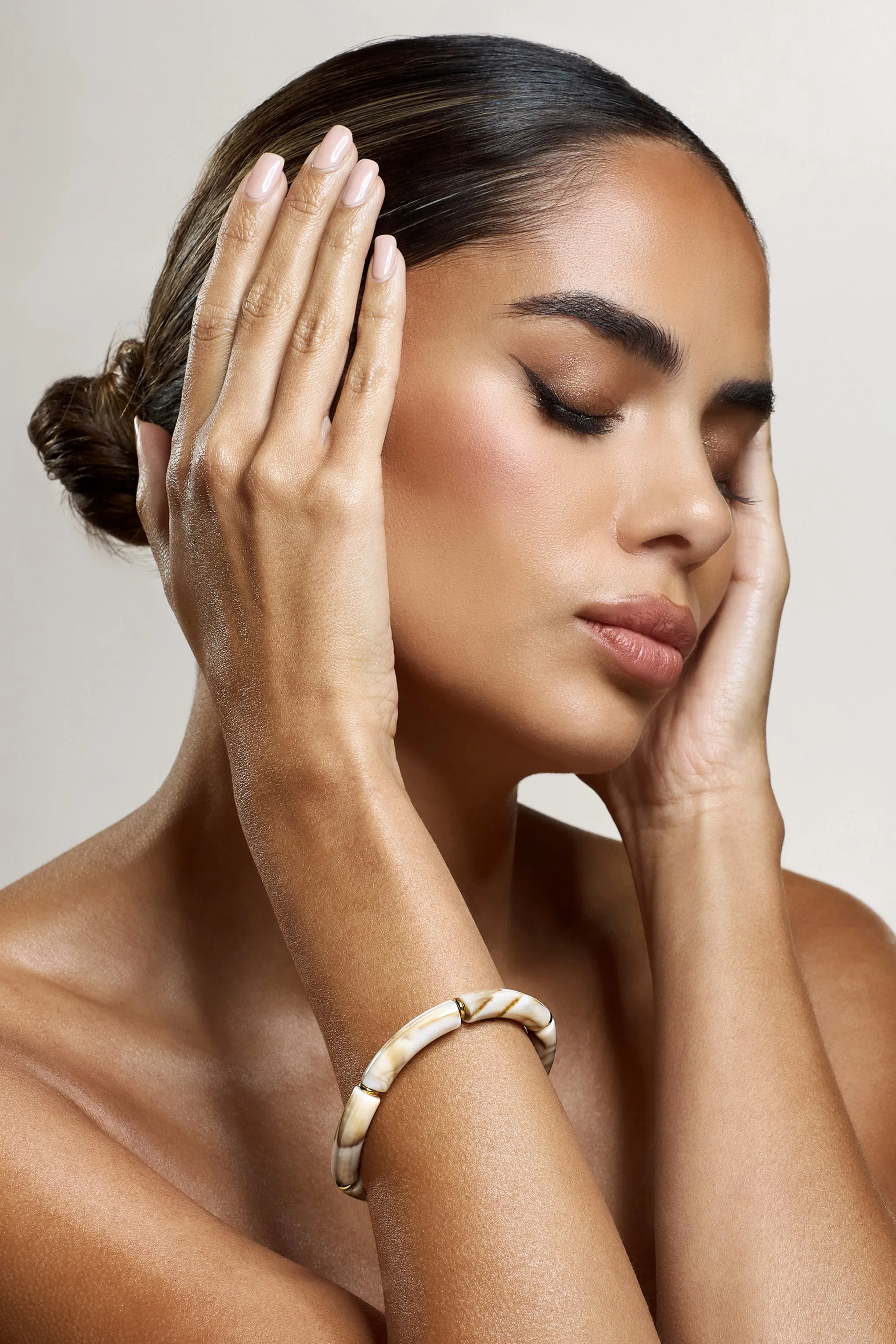 Zana | Nude Resin Bracelet sold by Club L London