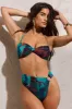 West Coast | Blue Print Twist Halter-Neck Bikini Top sold by Club L London