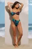 West Coast | Blue Print Twist Halter-Neck Bikini Top sold by Club L London