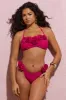 Relaxation | Dark Pink Bikini Bottoms With Corsages sold by Club L London