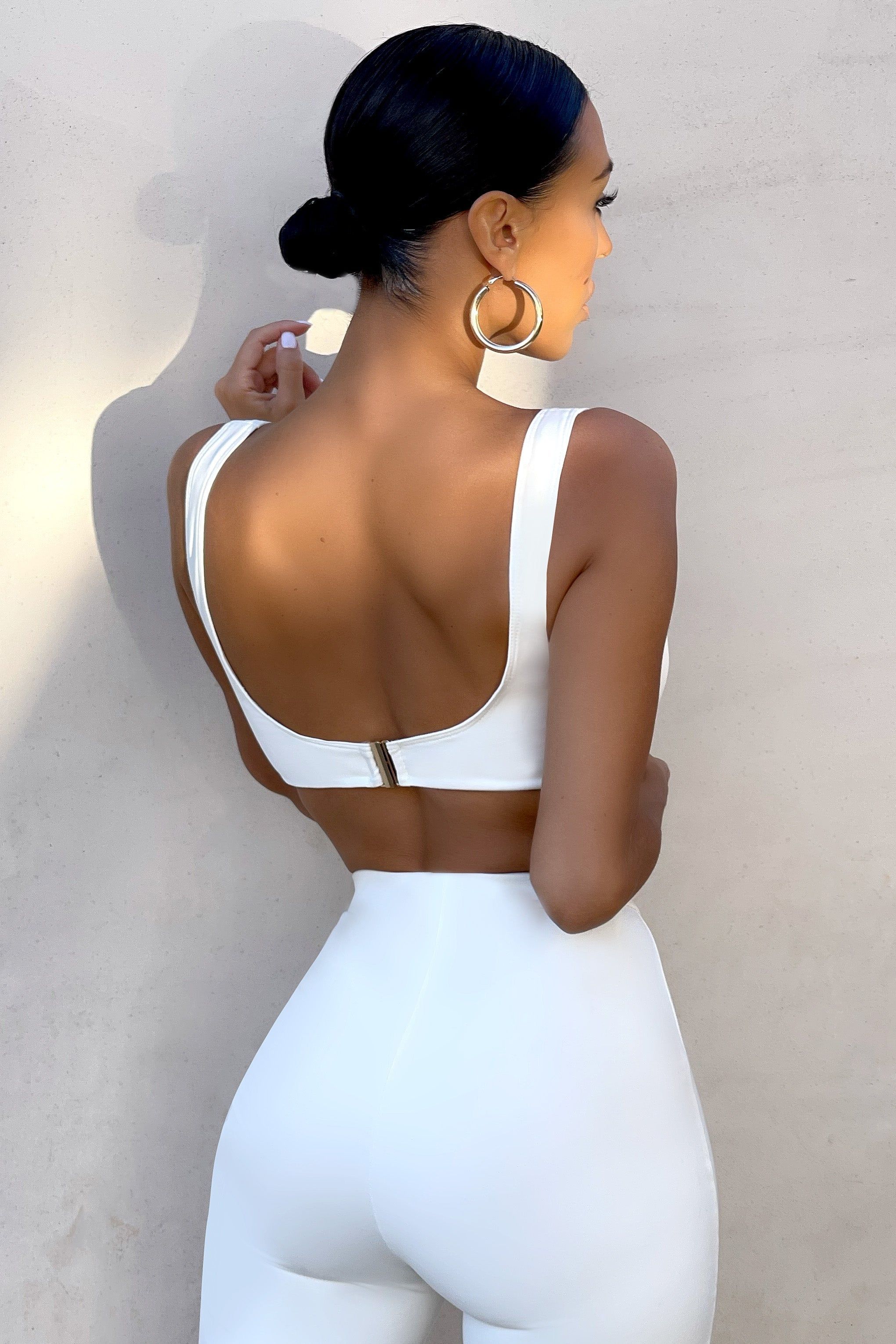 Under Pinning | Off White Balcony Bralette Crop Top sold by Club L London product image thumbnail 3