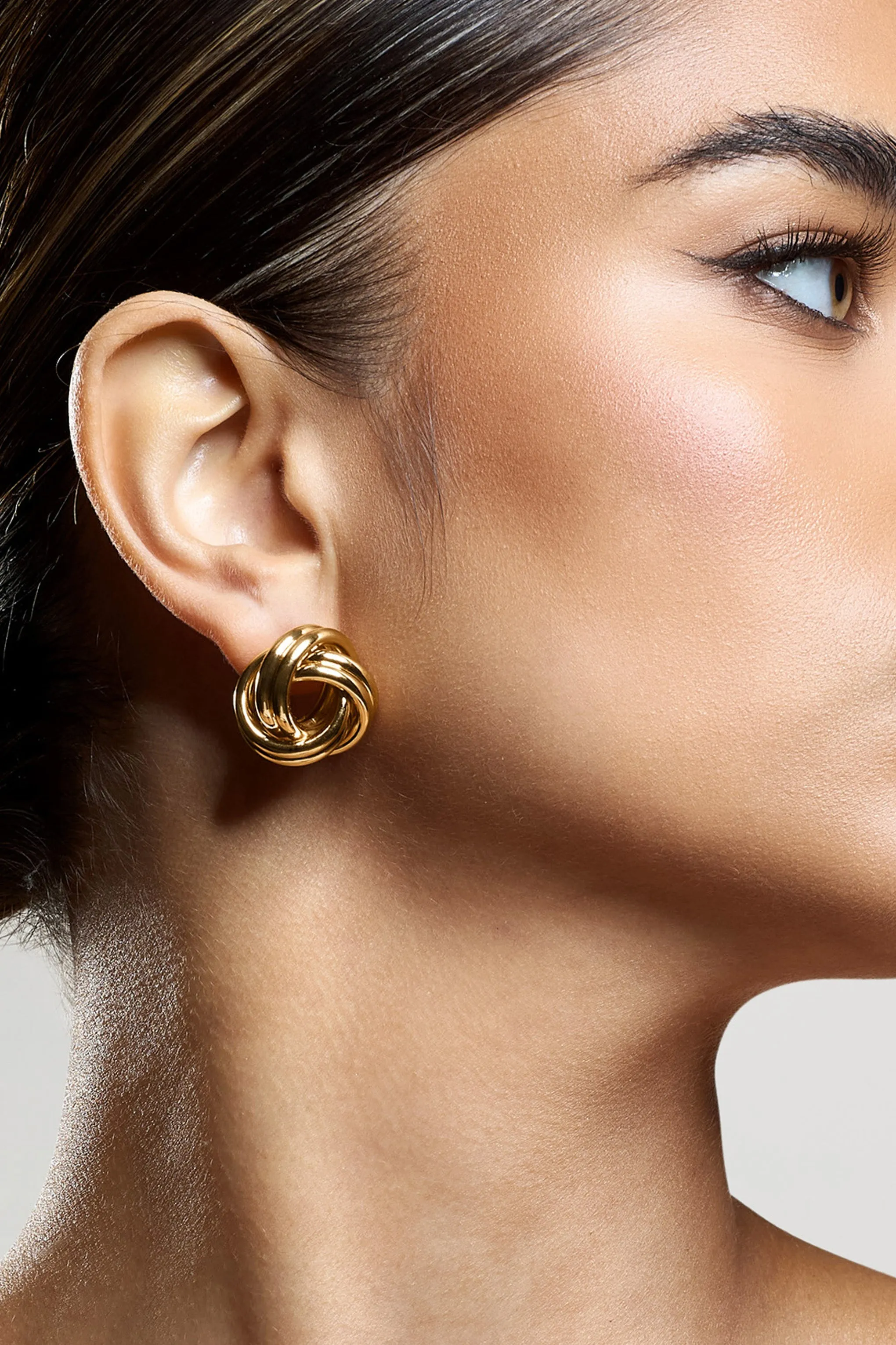 Ohio | Gold Knot Earrings sold by Club L London product image thumbnail 4