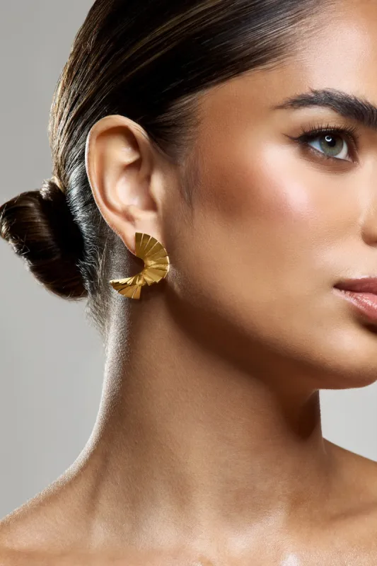 Frankie | Gold Twisted Earrings made by Club L London