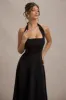 Auburn | Black Halter Skater Midi Dress sold by Club L London