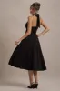 Auburn | Black Halter Skater Midi Dress sold by Club L London