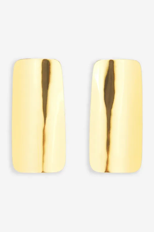 Fiona | Gold Rectangle Statement Earrings made by Club L London